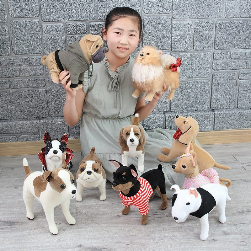Simulation Puppy Dog Plush Stuffed Toy Gift for Dog Lovers