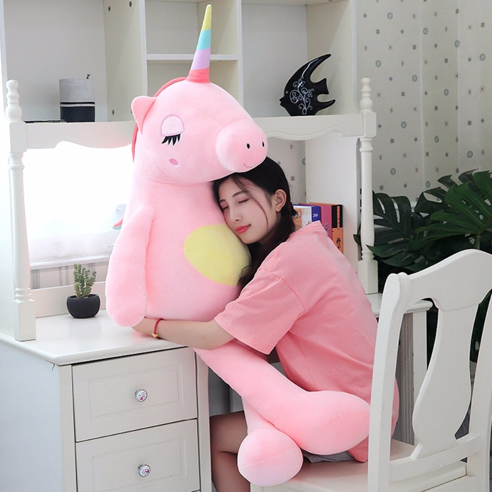 Giant Sleeping Fatty Unicorn Soft Plush Stuffed Doll Gift for Girls