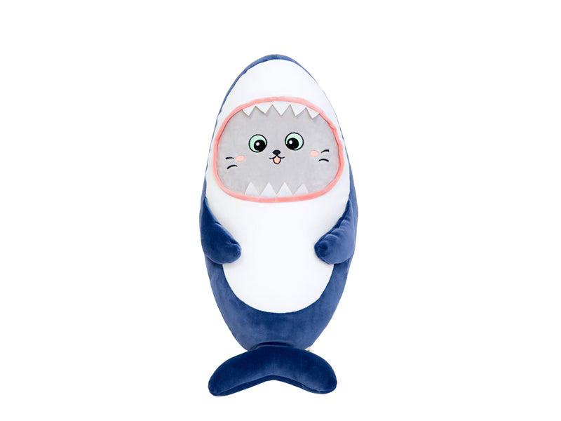 Cute Cuddly Huggable Cat Shark Plush Stuffed Toys Pillow
