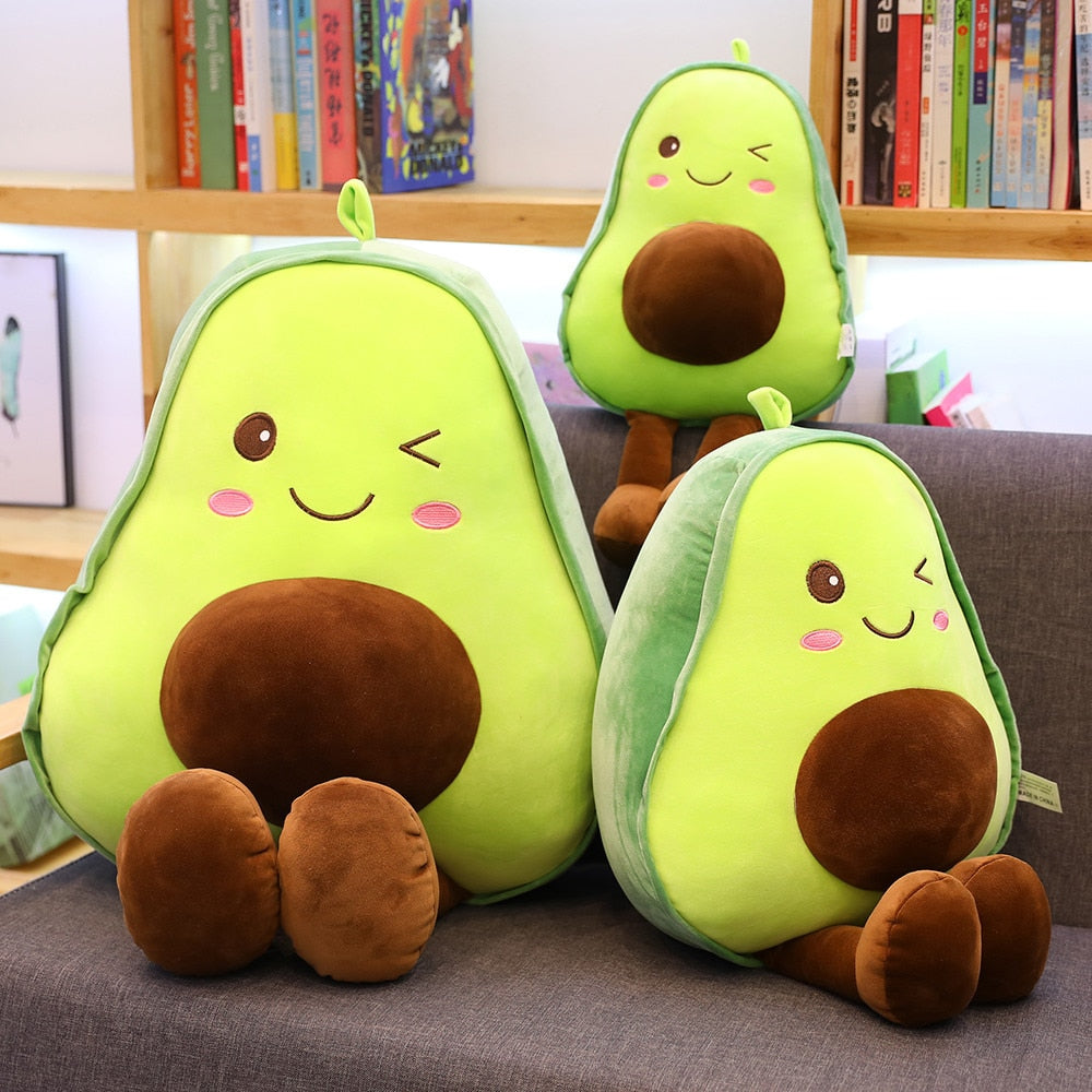 Happy Avocado Soft Plush Stuffed Pillow Doll Toy