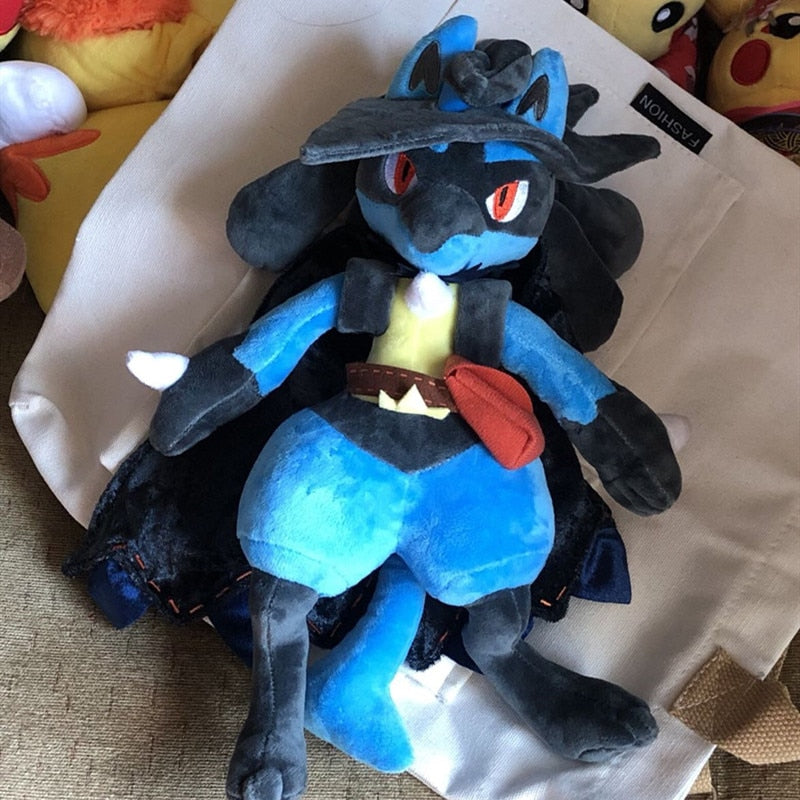 Anime Lucario cos Riolu Pokemon Plush Stuffed Doll Toy