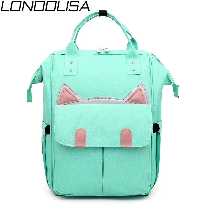 Cute Cat Ears Large Capacity Anti Theft Oxford Backpack