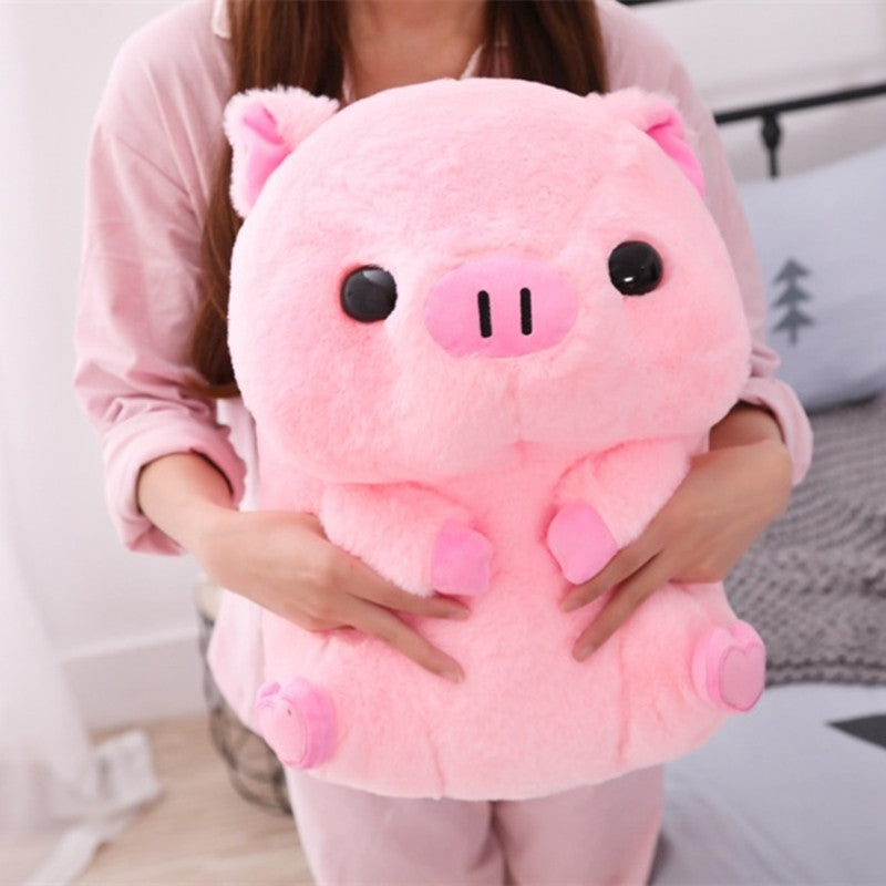 Cute Pink Pig Plush Indoor Warm Stuffed Shoes & Pillow