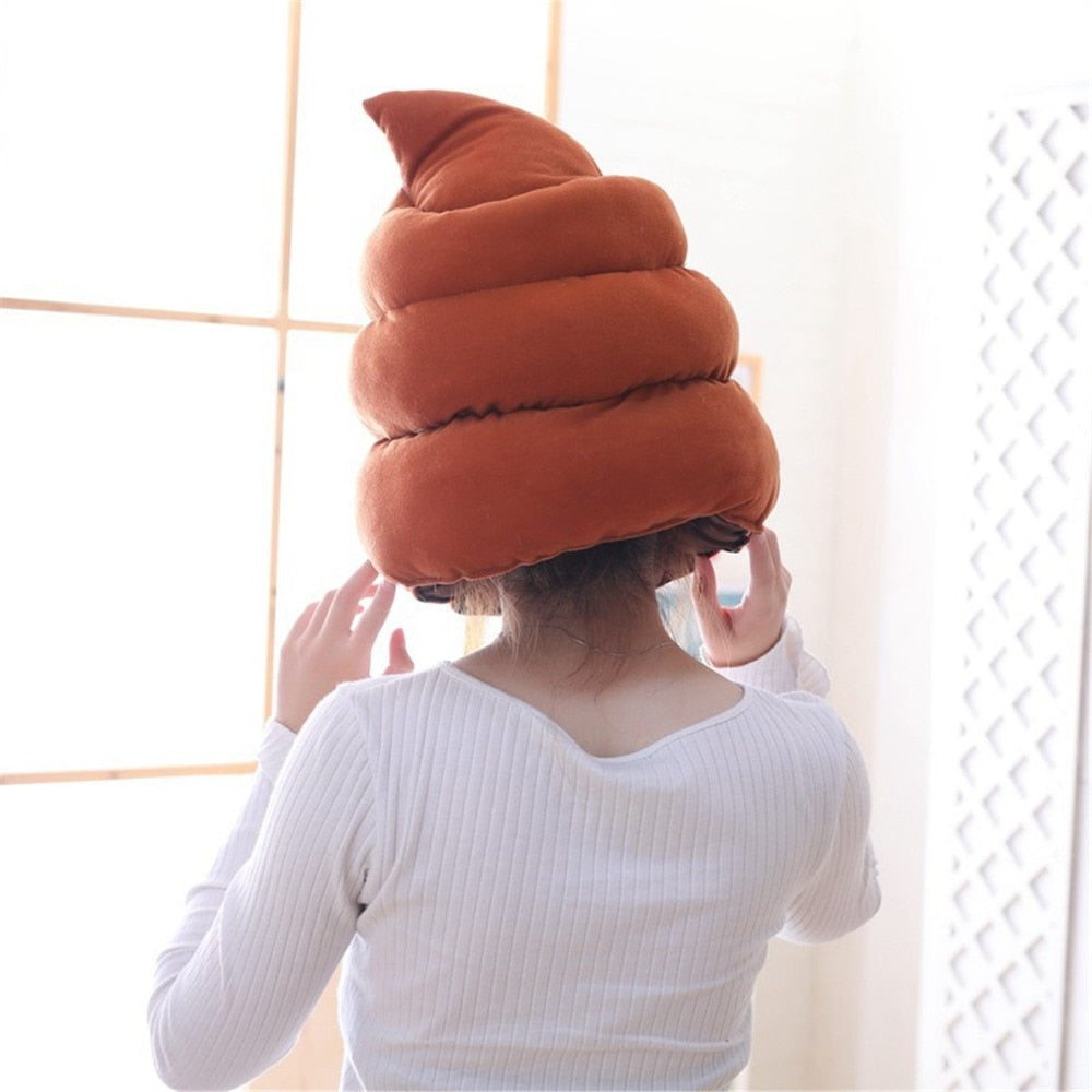 Funny Poo Shit Excrement Stuffed Plush Hat Gift