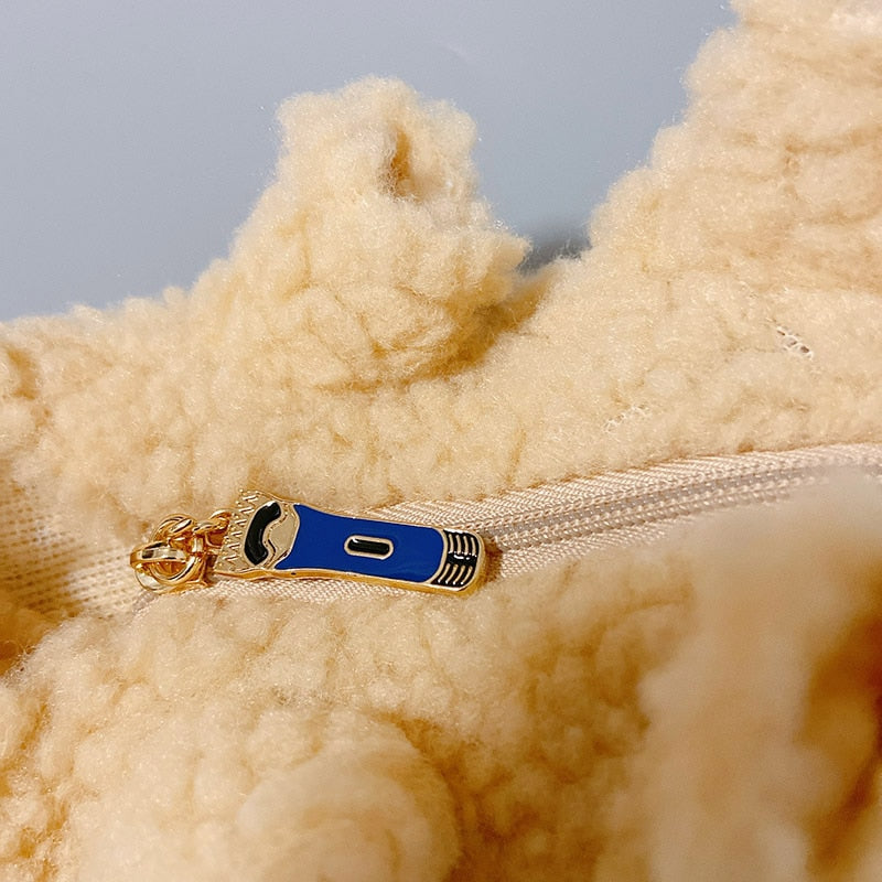 Removable Wool Sheep with Clothes Plush Stuffed Doll Toy