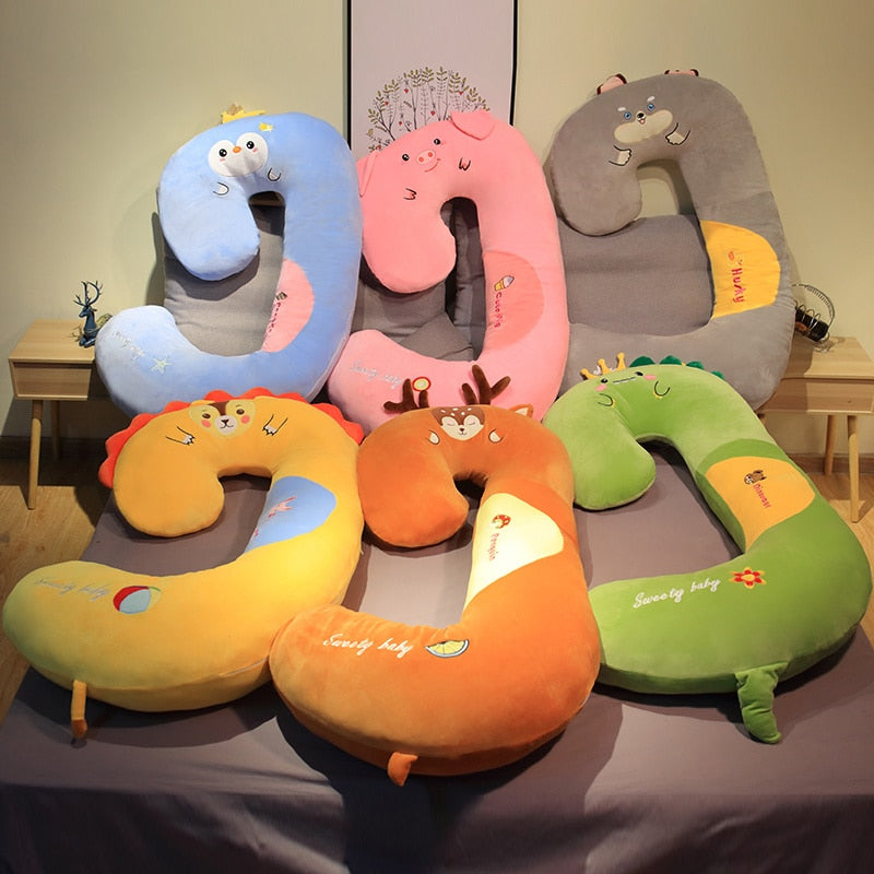 Cute Animal Hook Shape Long Pregnant Pillow Plush Doll Gift