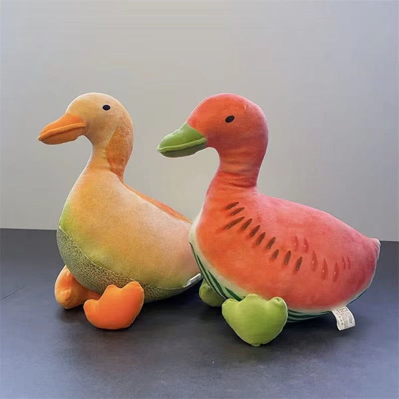Cute Watermelon Melon Fruit Duck Soft Plush Doll Toy