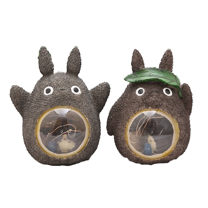 Cute Tororo Spirited Away LED Night Resin Figures Model Decor