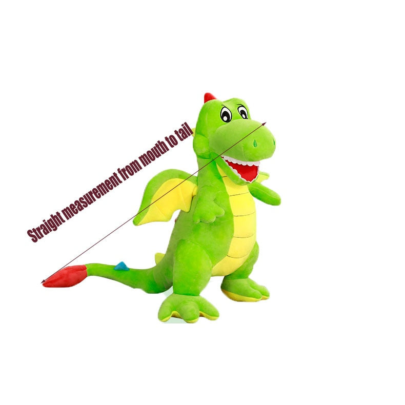 Baby Dragon Red Tail Large Plush Stuffed Pillow Doll