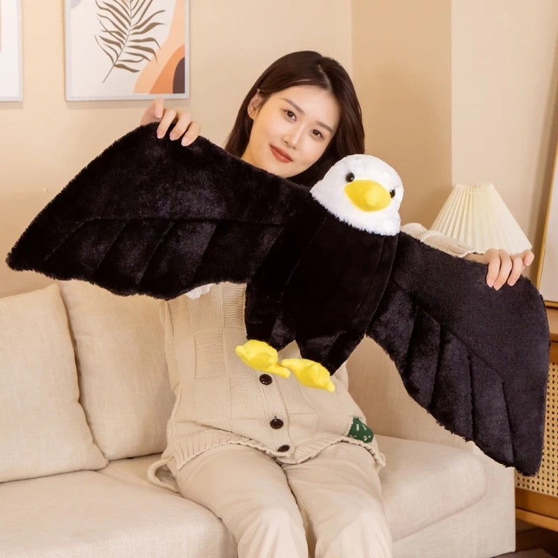Real Life Simulation Owl Eagle Bird Stuffed Plush Pillow Doll