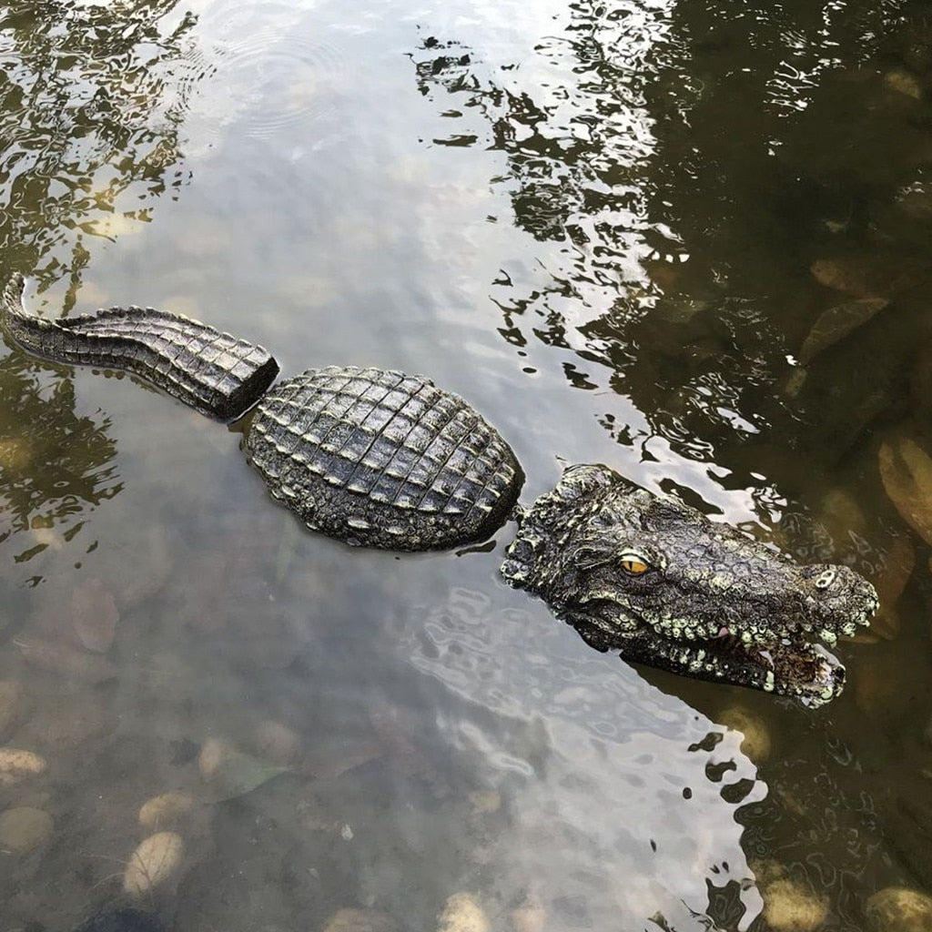 Floating Crocodile Head Water Garden Decor