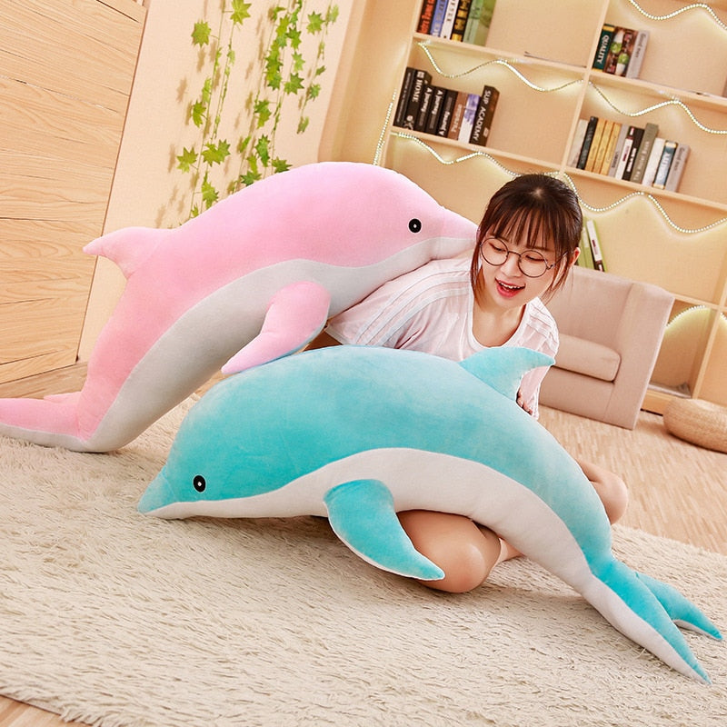Cute Dolphin Large Size Soft Plush Stuffed Doll Pillow