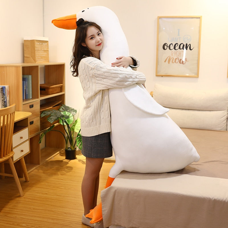 Cute Big Happy Goose Soft Plush Stuffed Pillow Doll Gifts