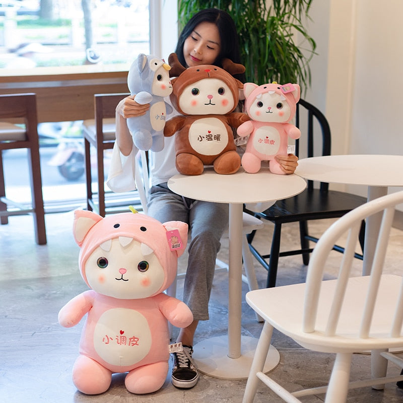 Cute Cat Dress Up Cartoon Plush Stuffed Doll Gift for Girls