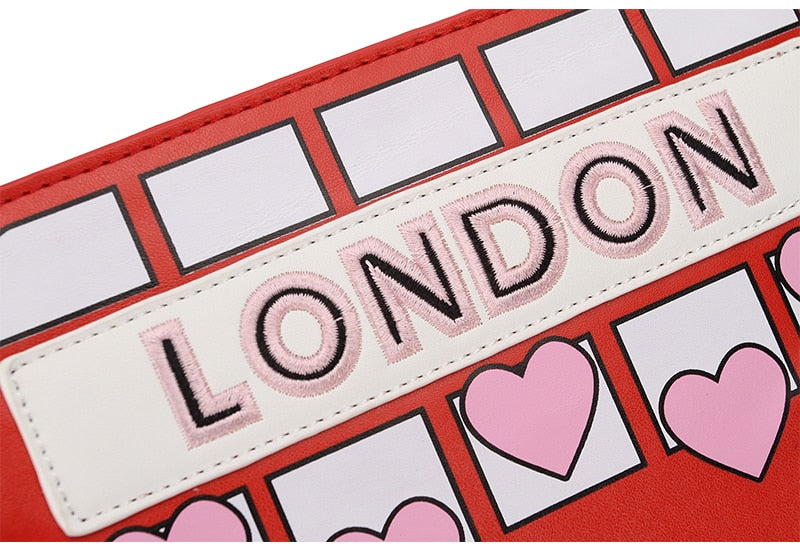 Cute Sightseeing London Bus Mini Purse Shoulder Bag Handbag