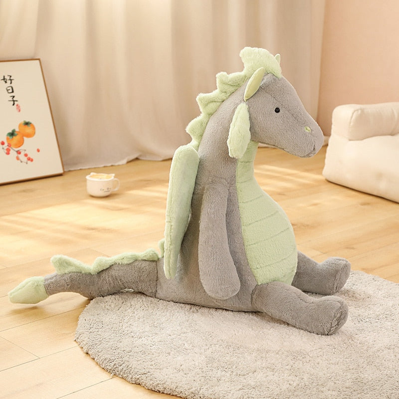 Cute Giant Salamander Dragon Sitting Plush Stuffed Pillow Doll