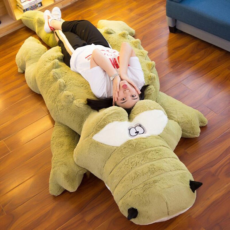 Large Size Sleeping Crocodile Doll Pillow Plush Toy