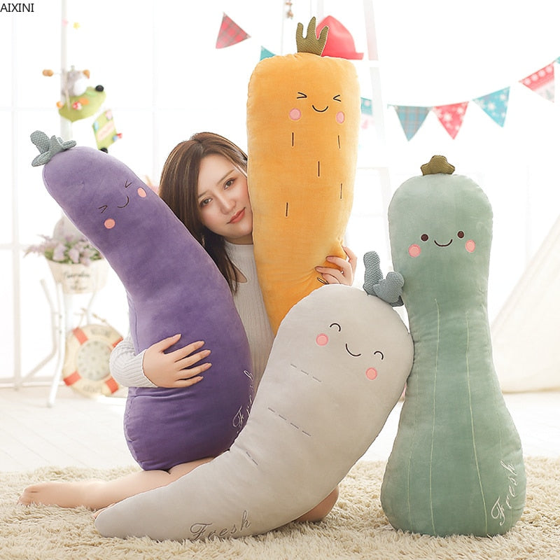 Cute Fruit Vegetable Super Long 80 Plush Pillow Doll Toy