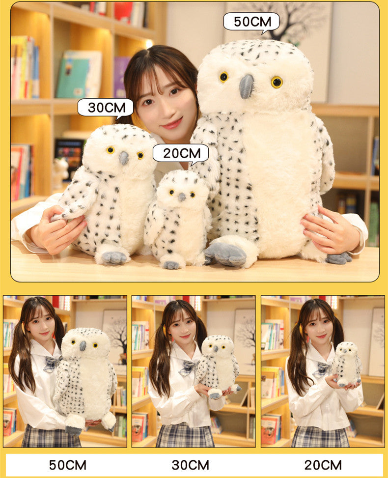 Cute White Snowy Owl Soft Plush Stuffed Pillow Doll Gift