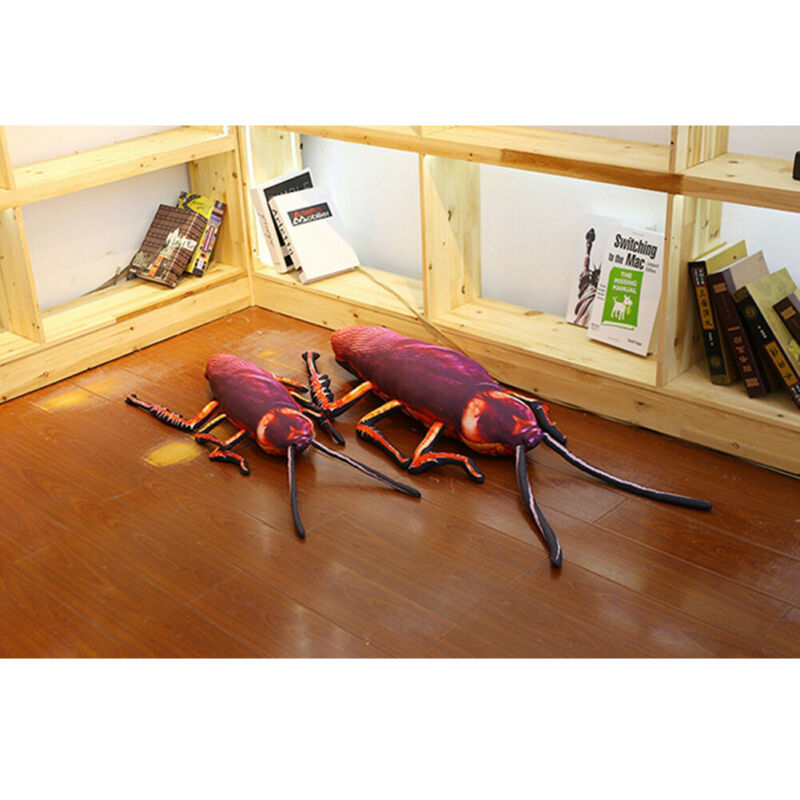 Giant Simulation Realistic Cockroach Plush Long Pillow Doll Prank Props
