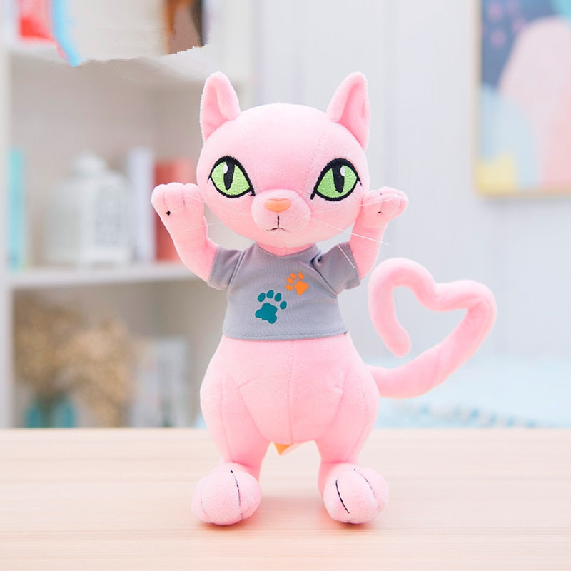 Lovely Orange/Green Eye Cat Plush Toy Stuffed Doll