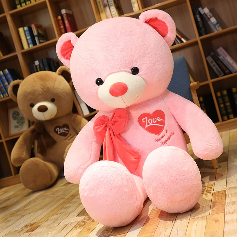 Lovely Giant Teddy Bear With Bow Tie Plush Toys Doll Birthday Gift