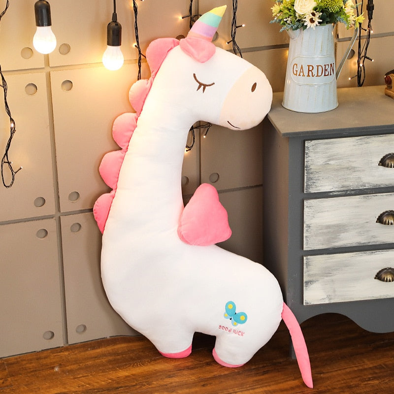 Giant Unicorn Dinosaur Flamingo Toy Stuffed Doll Pillows Gift