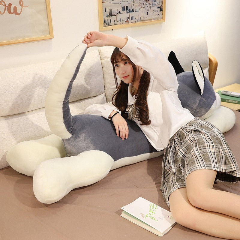 Giant Cuddly Siberian Husky Dog 50 Inch Soft Plush Stuffed Pillow Doll Gift