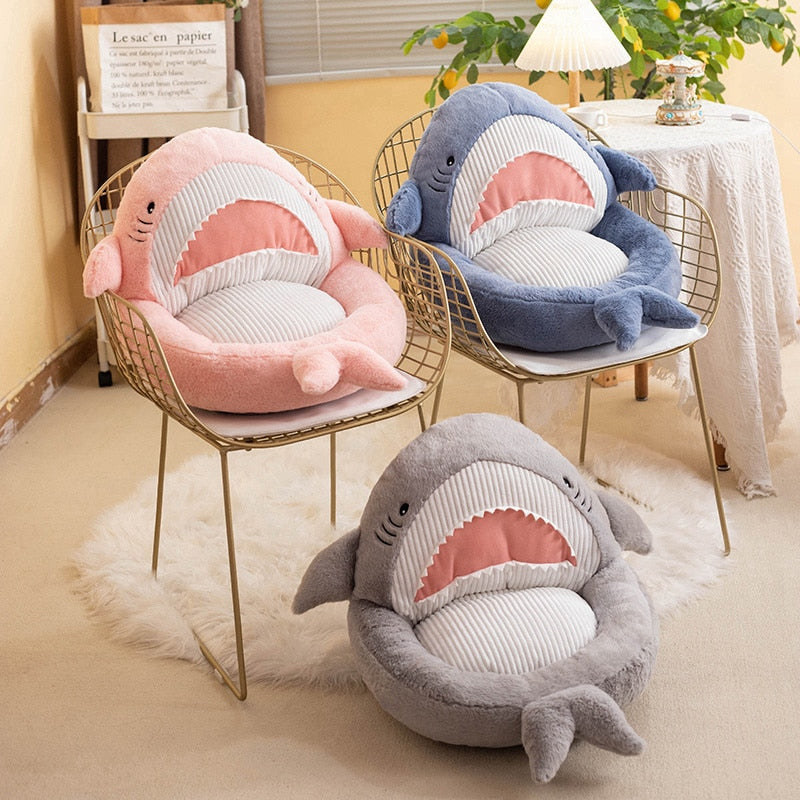 Cute Cartoon Shark Soft Cushion Sofa Seat Sofa Stuffed Plush Doll