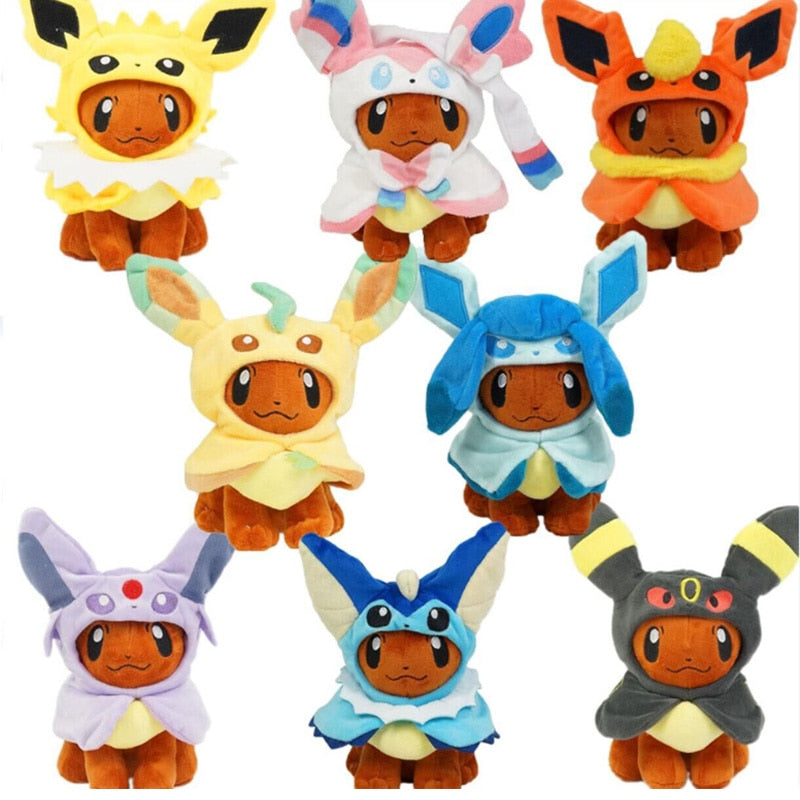 Cute Pokemon Eevee Cosplay Suit Plush Stuffed Doll