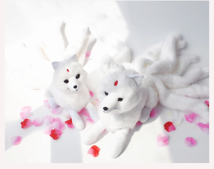 Super Cute Kyuubi Kitsune Nine Tails Fox Soft Plush Stuffed Toy Doll