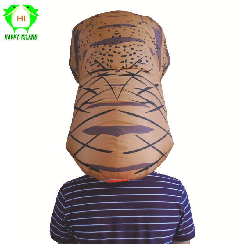 T-Rex Dinosaur Head Inflatable Costume Hood For Adult