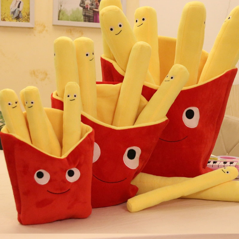 Cute Cartoon French Fries Soft Plush Stuffed Pillow Cushion Doll