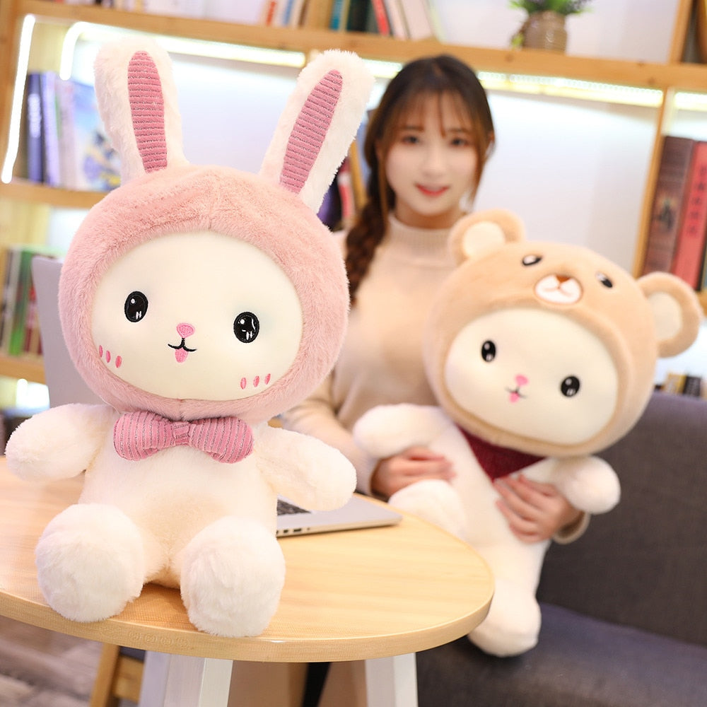 Little Bear in Cuddly Suit Plush Stuffed Doll Toy Gift for Girls