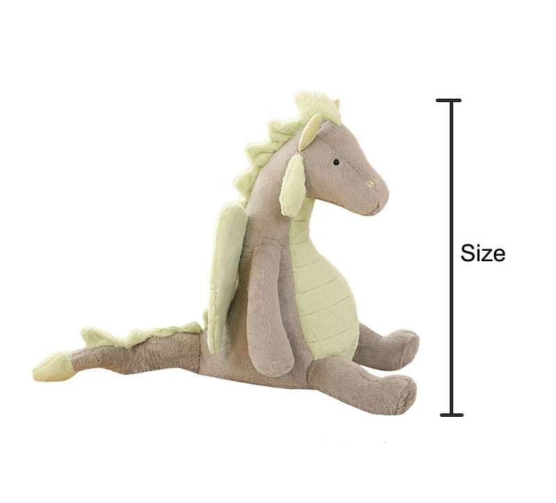 Cute Giant Salamander Dragon Sitting Plush Stuffed Pillow Doll