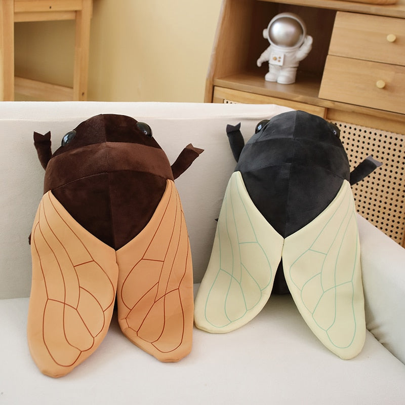 Cute Lifelike Simulation Trees Cicada Insect Plush Doll