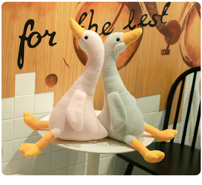 Lovely Duck Swan Fluffy Plush Stuffed Doll Huggable Pillow Gift