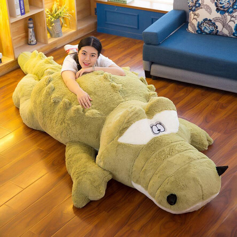 Large Size Sleeping Crocodile Doll Pillow Plush Toy