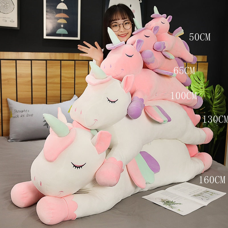 Extra Large Colorful Unicorn Super Soft Stuffed Plush Pillow Dolls