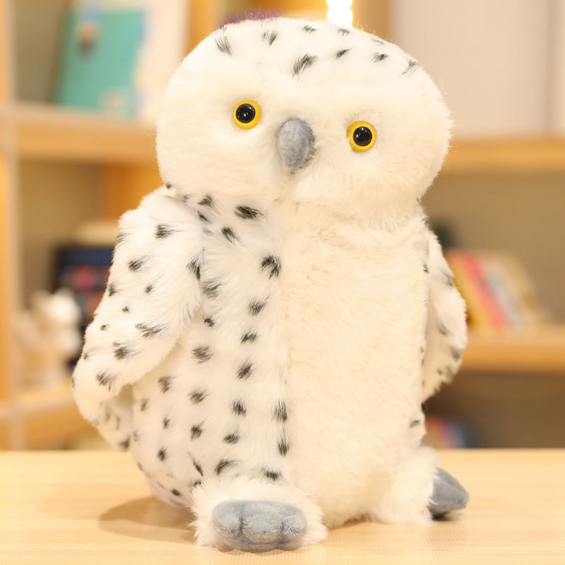 Cute White Snowy Owl Soft Plush Stuffed Pillow Doll Gift