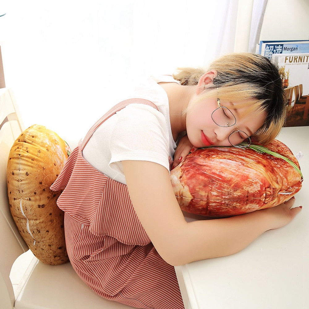 Likelike BBQ Barbecue Vegetables Seafood Plush Pillow Doll