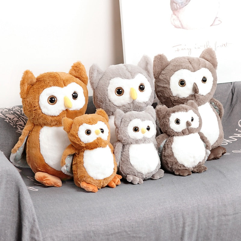 Cute Lifelike Owl Bird Soft Stuffed Plush Toy Doll