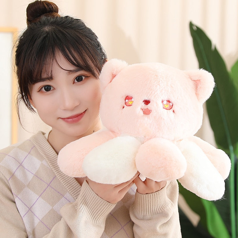 Cute Rabbit Cat Reversible Octopus 35cm Plush Stuffed Pillow Doll
