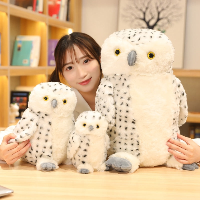 Cute White Snowy Owl Soft Plush Stuffed Pillow Doll Gift