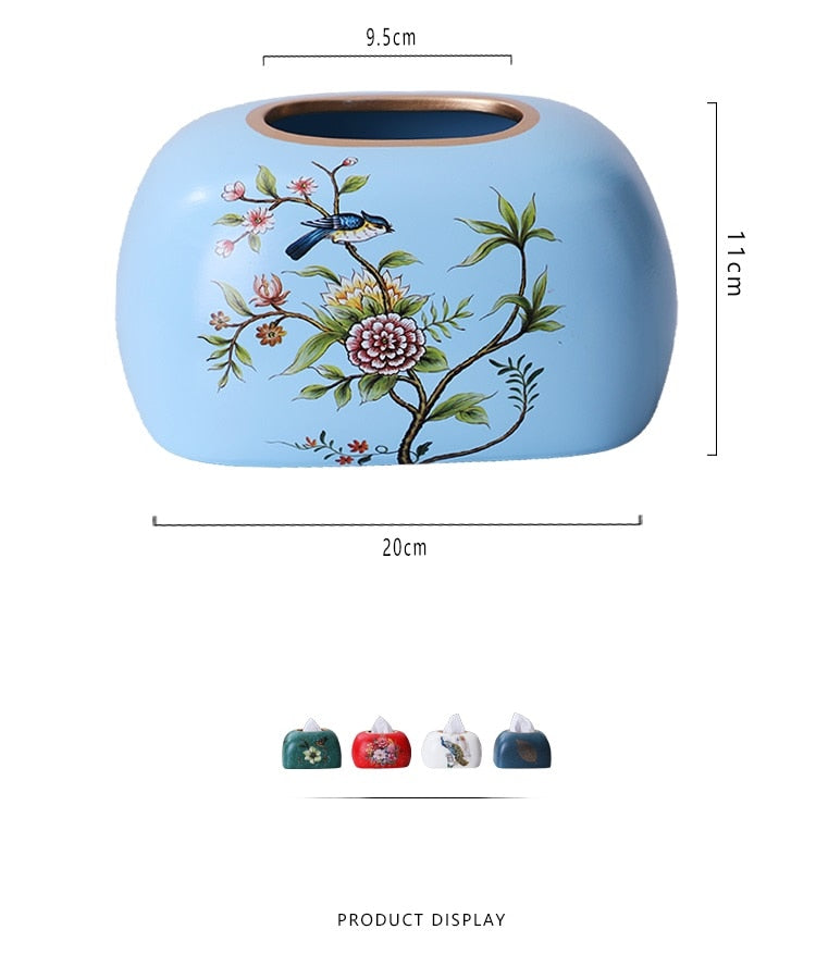 Beautiful Elegant Luxury Ceramics Tissue Box Holder