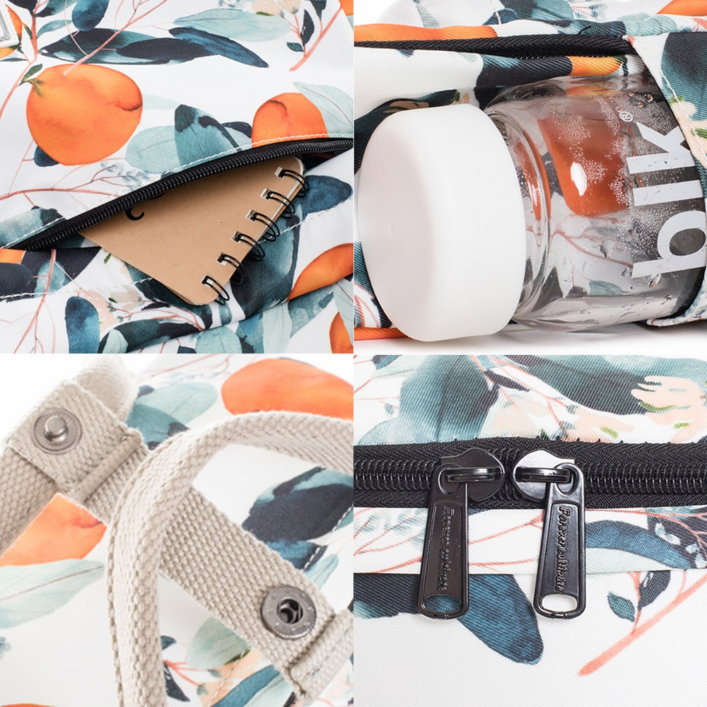Nami Orange Tree Pattern Japan Style School Bag Backpack
