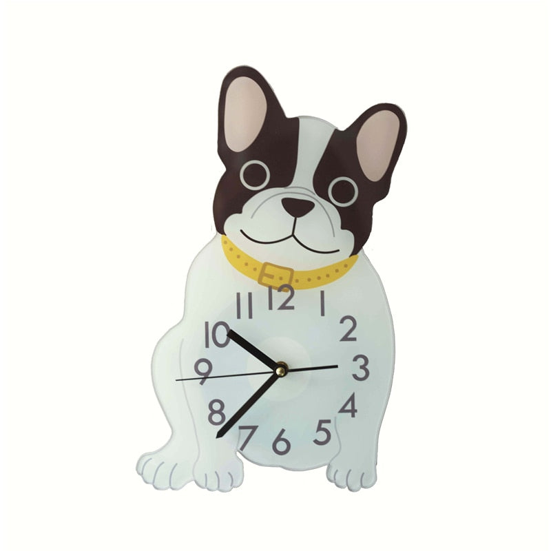 Lovely French Bulldog Children's Room Wall Clock