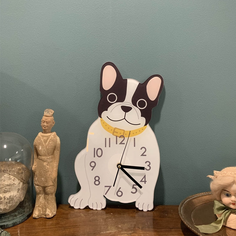 Lovely French Bulldog Children's Room Wall Clock