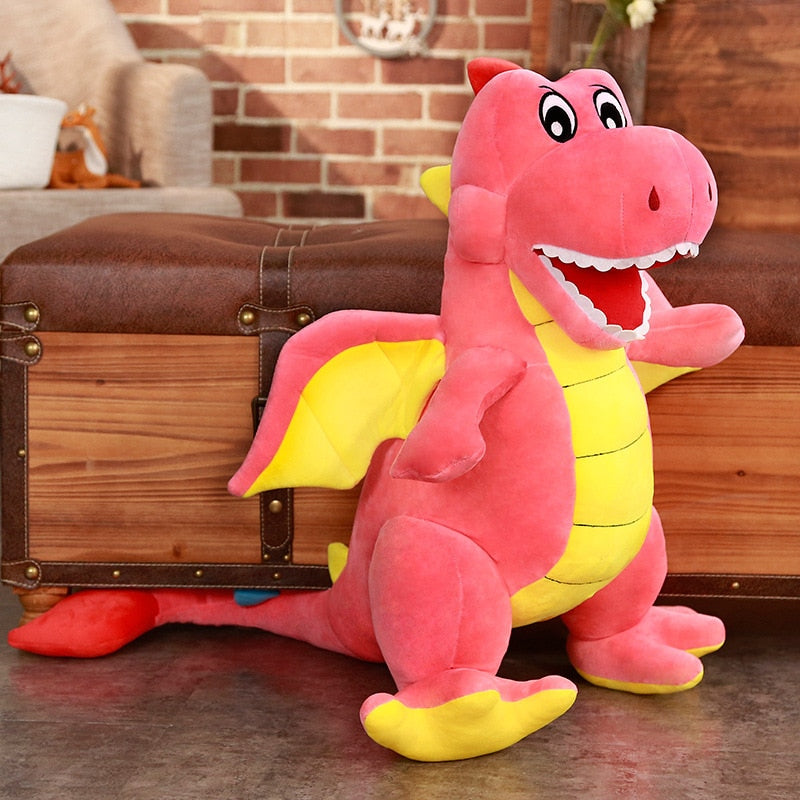 Baby Dragon Red Tail Large Plush Stuffed Pillow Doll