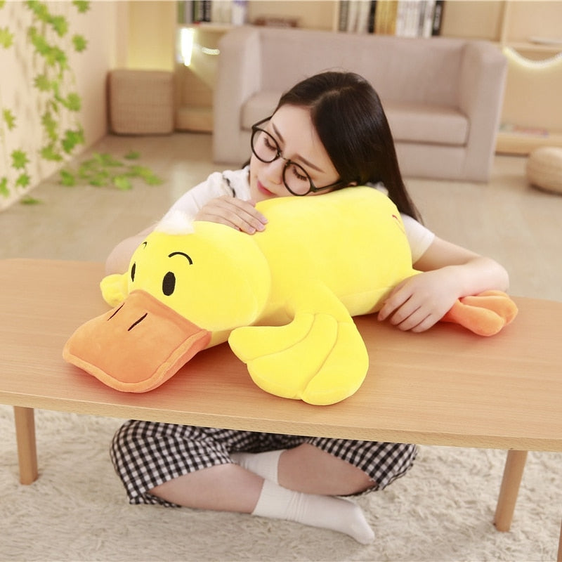 Yellow Duck Plush Dolls Stuffed Soft Pillow Cushion